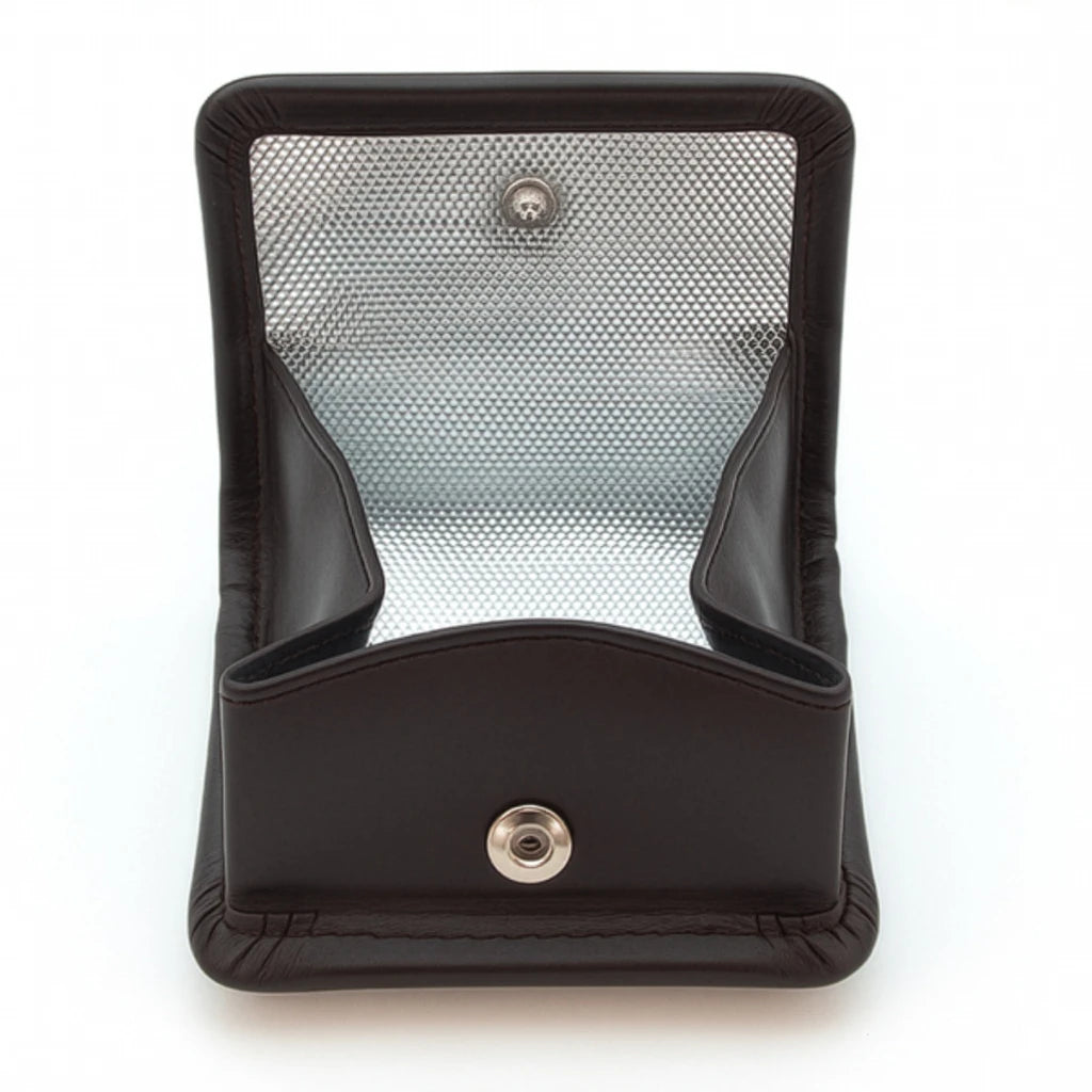 The Original Pouch Pouch™ (Blue Twill & Navy Leather Trim)