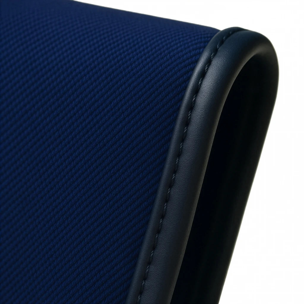 The Original Pouch Pouch™ (Blue Twill & Navy Leather Trim)