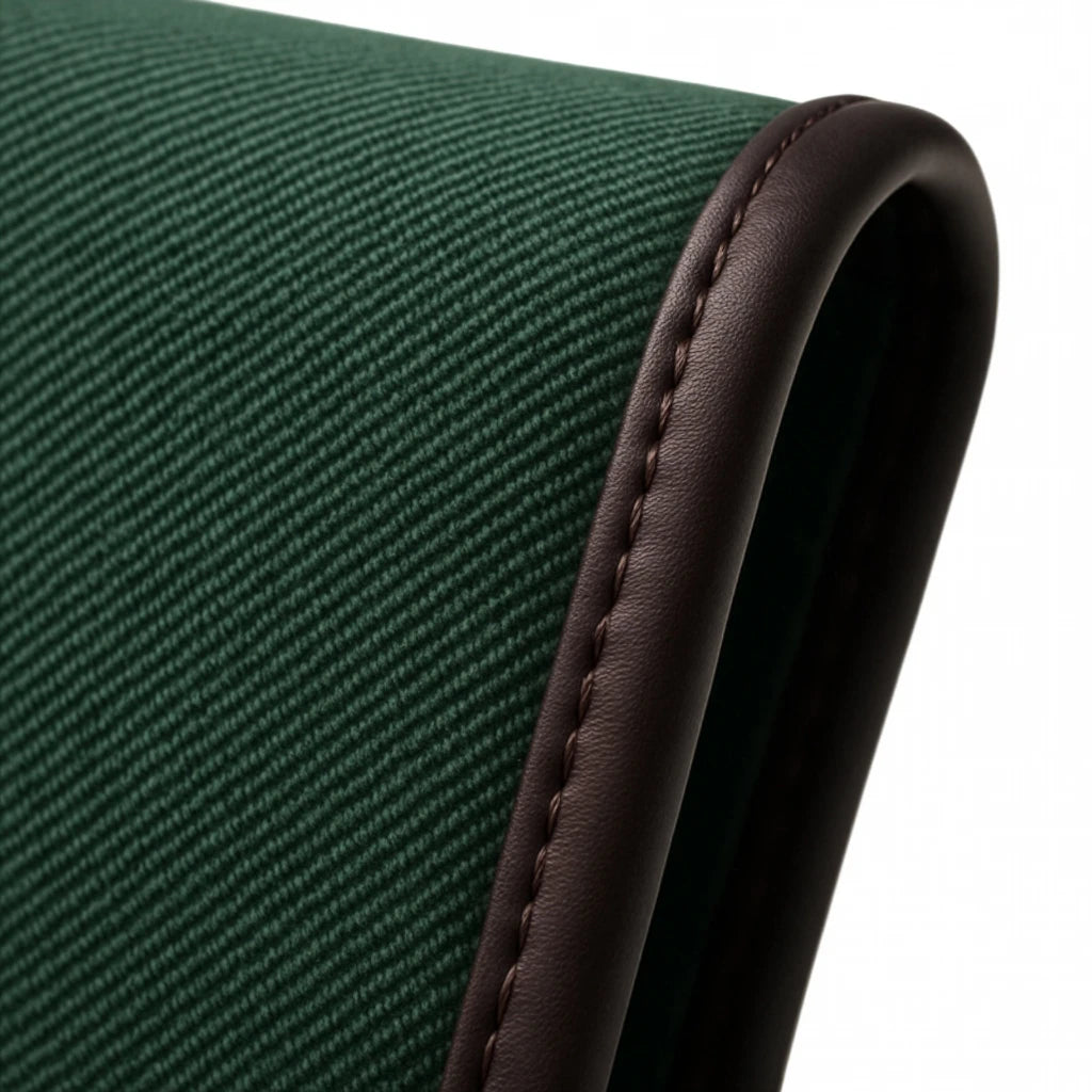 The Original Pouch Pouch™ (Green Twill & Brown Leather Trim)